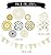 White and Gold Party Pack â€“ Birthday Decorations â€“ New Yearâ€™s Eve Party â€“ Baby Shower â€“ Wedding â€“ Bachelorette - Photo Props