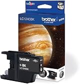 Brother LC1240BK Black High Yield Ink Cartridge, Single Pack, Brother Genuine