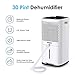COLZER 30 Pints Dehumidifiers for Home, Basements, Bathroom, Kitchen, Bedroom, Garages, Portable Dehumidifier with Drain Hose for Spaces Up to 1000 Sq. Ft.