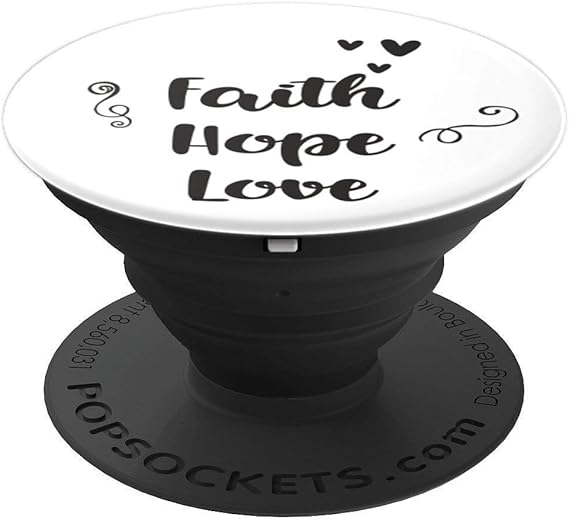 Bible Verses Pop Socket, Faith Hope Love, PopSockets Grip