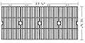 Music City Metals Matte Cast Iron Cooking Grid Replacement for Gas Grill Model Charbroil 463230710, Set of 4