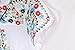 AsherFashion Colorful Flowers Embroidered Peasant Tops Mexican Blouse US 0-6