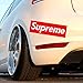 5 Pack Large Sticker 7.5 X 2.3 INCH, Classic Box Logo Decal Waterproof White Red for Water Bottle Laptop Luggage Kids