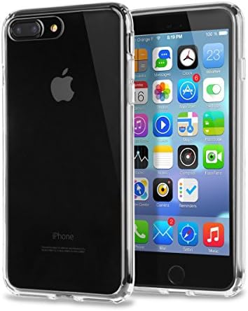 Acewin Hybrid Scratch Resistant iPhone 8 Plus/ 7 Plus Case Clear Hard PC Back Shock-Absorption Bumper Crystal Clear Case for Apple iPhone 8 Plus/ 7 Plus with 5 Replaceable Pattern Design Cards