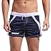 DESMIIT Men's Mesh Short With Pocket Dark Blue US Small Asia L Waist:30-32