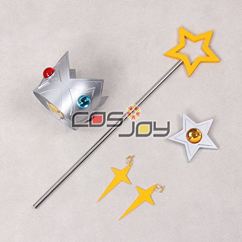 Super Mario Galaxy Rosalina Wand, Crown, Pin and Earrings Cosplay Props