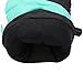 Women Waterproof Winter Ski Gloves, Black White Green, L