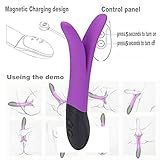 OZXX Multispeed Silicone Massager Powerful Quiet with Dual Motors,Waterproof Wireless,USB Rechargeable