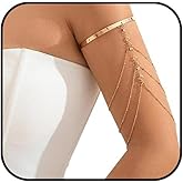 WETMT Rhinestone Tassel Upper Arm Bracelet for Women Adjustable Gold Arm Cuff Bracelet Trendy Crystal Chain Body Chain Elegant Open Upper Arm Bracelet Summer Costume Jewelry Accessories