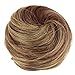 CAISHA 100% HUMAN HAIR Bun Updos Hair Piece Hepburn Scrunchie Reddish Brown Blonde Mix H311p