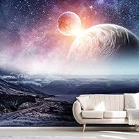 Wall Mural The Beautiful Space World Removable Self-Adhesive Wallpaper Wall Decoration for Bedroom Living Room - 66x96 inches