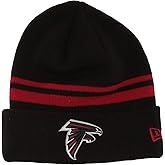 New Era Unisex-Adult NFL Official Sport Knit Classic Striped Knit Beanie Cold Weather Hat (Atlanta Falcons)
