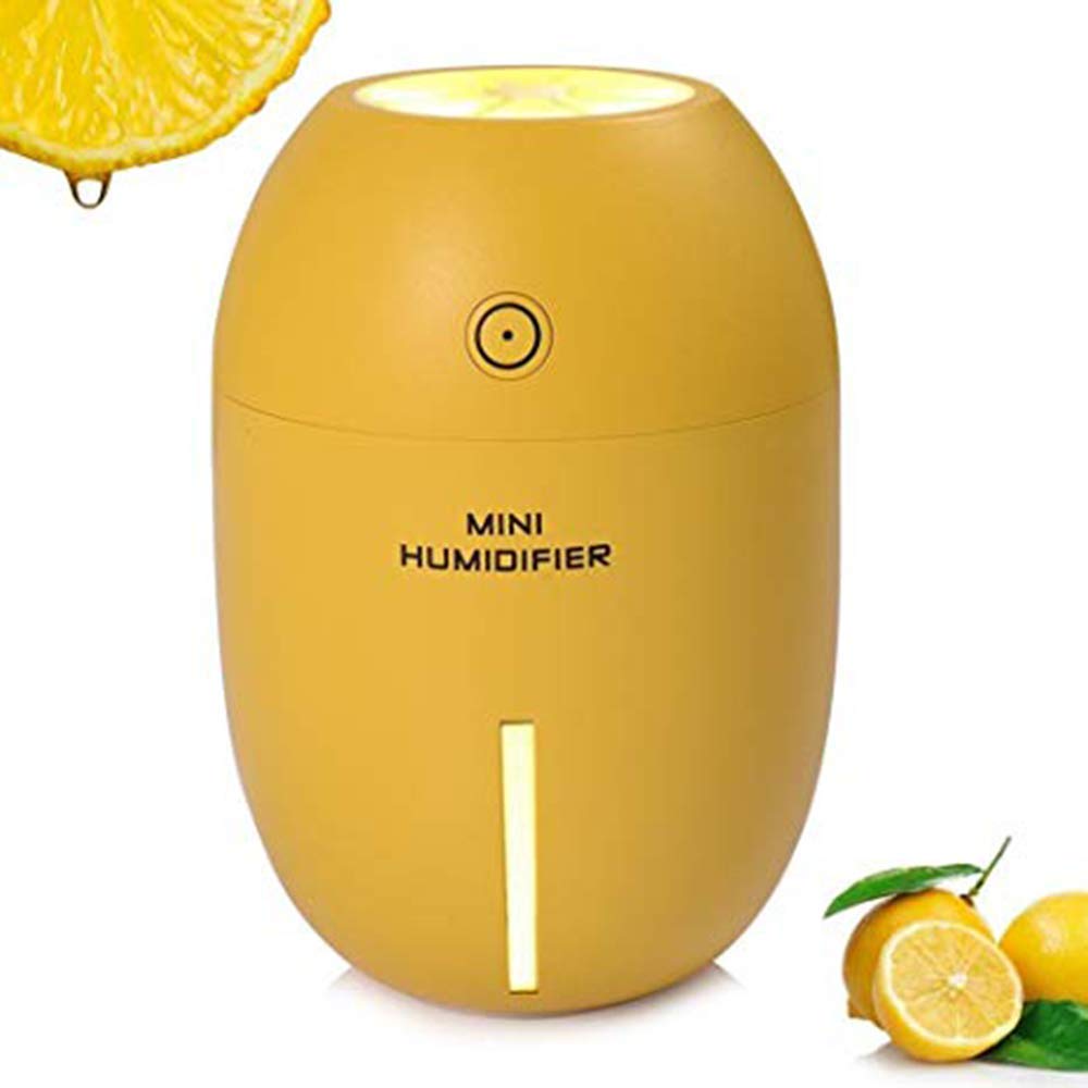 SEASPIRIT Portable Lemon Style LED Night Light Ultra Quiet Air Purifier for Travel Office Home Car Multi Color