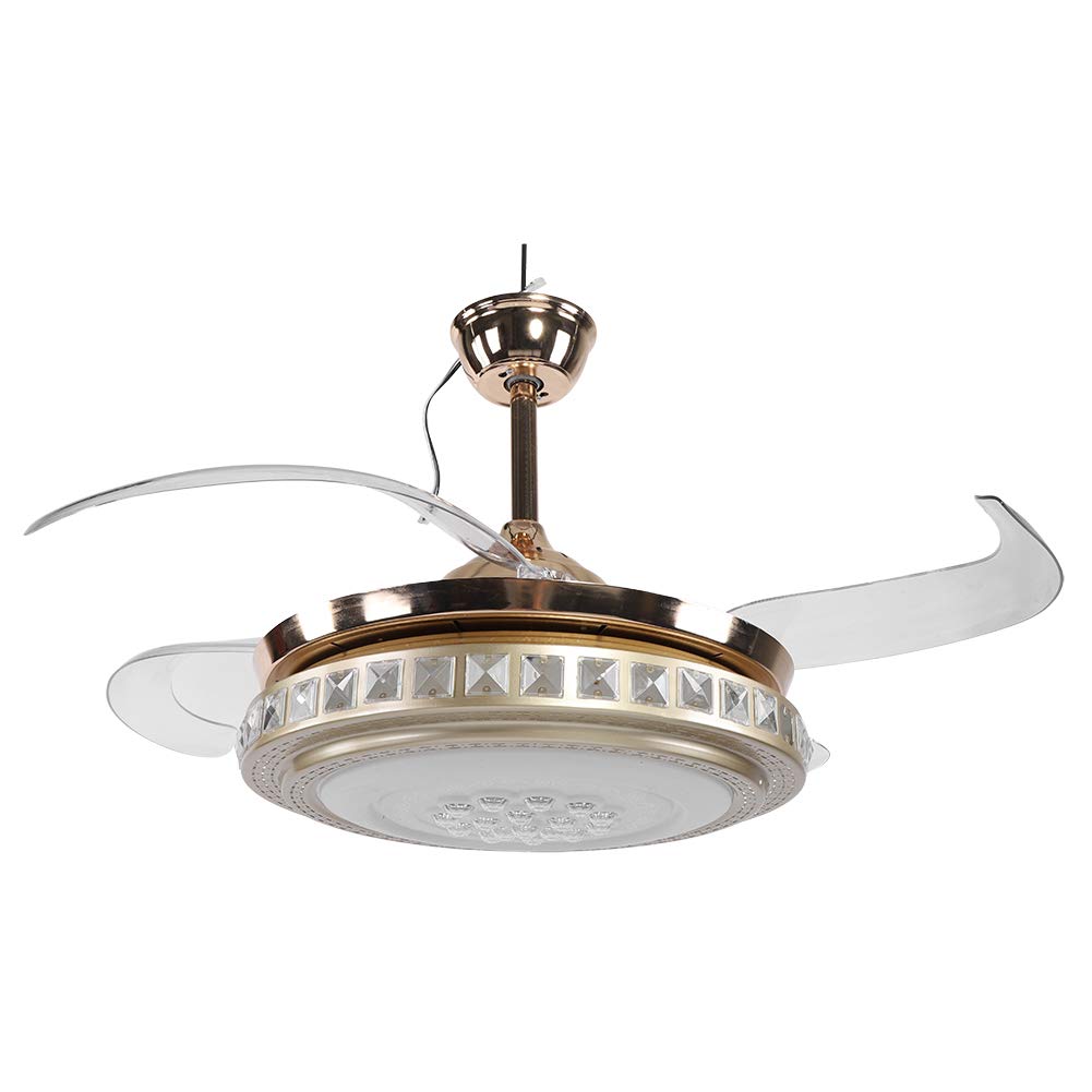 4 Blades Ceiling Fan 65w 42 Led Ceiling Fan Lamp With 3 Color