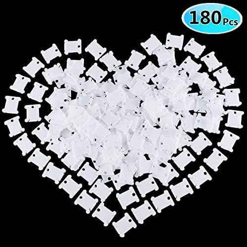 300 Pcs Plastic Floss Bobbins for Embroidery Floss Organizer, Cross-Stitch Bobbins Card Thread Holder, Craft DIY Sewing Storage