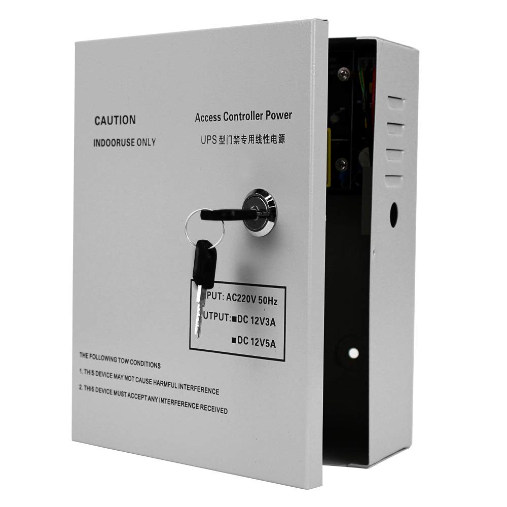YAVIS Access Control Power Supply Box DC12V 5A Output AC 90V260V Input UPS Backup Source