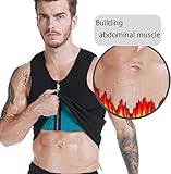 Mens Neoprene Sweat Vest Sauna Slimming Top Hot Body Shaper Trainer Weight Loss