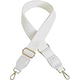 XINGSHUNFU Wide Shoulder Strap Adjustable Replacement Belt Canvas Purse Strap Crossbody Bag Handbag Strap(White Leather)