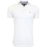 Tommy Hilfiger Mens Slim Fit Polo Shirt (Large, White)