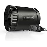 AC Infinity RAXIAL S6, Inline Booster Duct Fan 6” with Speed Controller - Low Noise Inline HVAC Blower Can Fan for Basements,