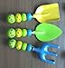 Bo Toys and Gifts Kids Garden Tool Set with Tote , Tools Handles Made As  Cute Bugs