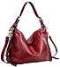 Heshe Vintage Women’s Leather Shoulder Handbags Totes Top Handle Bags Cross Body Bag Satchel Handbag Ladies Purses