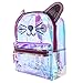 Glitter Cat Face Backpack Set - Holographic Clear Cat Face Mini Backpack Set