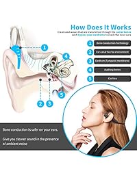 Auriculares de conducción de hueso LOKMAT Bluetooth 5.0 abiertos y ligeros, inalámbricos, a prueba de sudor, cómodos, con micrófono para correr, ciclismo, conducción, trabajo