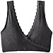 Lamaze Intimates Womens Maternity Lace Trim Overnight Wide Band Shoulders Nursing Bra Charcoal Heather Large