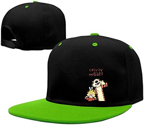 Calvin And Cartoon Hobbes Smile Hiphop Hats Caps KellyGreen Misc.