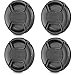 ChromLives 58mm Lens Cap with Lens Cap Leash Hole Bundle Compatible with Nikon Canon DSLR Cameras (58mm)- 4 Pack