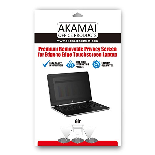 Easy On/Off Privacy Screen Filter for 13.3 inch Edge to Edge Glass Widescreen Laptop - Works on Touchscreens - PLEASE MEASURE CAREFULLY