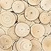 CEWOR Natural Wood Slices 30pcs 2.4-2.8 Inches Craft Wood kit Unfinished Predrilled with Hole Wooden Circles for Christmas Ornaments DIY Crafts Arts Rustic Wedding Decoration