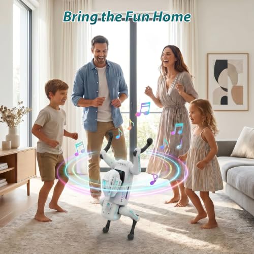 Robot Dog Toys for Kids, Remote Control & App Controls with USB C Charing | Programming Function, Singing Dancing Interactive Pet with Stories, Rechargeable RC Robotic Dog Gifts for Boys Girls Age 3-12