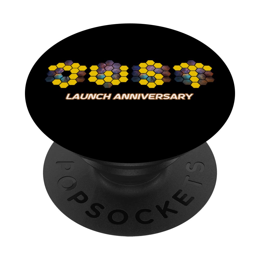 Webb Space Telescope LAUNCH ANNIVERSARY Yellow Mirrors JWST PopSockets Swappable PopGrip