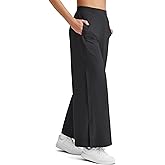 G4Free Lightweight Flowy Wide Leg Ankle Pants Women Side Slit High Waisted Baggy Trouser Casual Lounge Summer