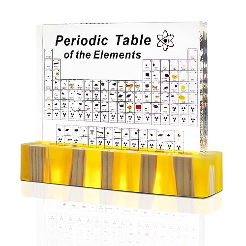 Periodic Table with Real Elements Inside, Amber