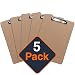 Clipboards (Set of 5) by Office Solutions Direct! ECO Friendly Hardboard Clipboard, Low Profile Clip Standard A4 Letter Size primary