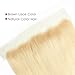 613 Blonde Straight Human Hair Bundles With 13x4 Lace Frontal Closure 100% Brazilian Virgin Hair Natural Color Extensions (12 14 with 12 inch)
