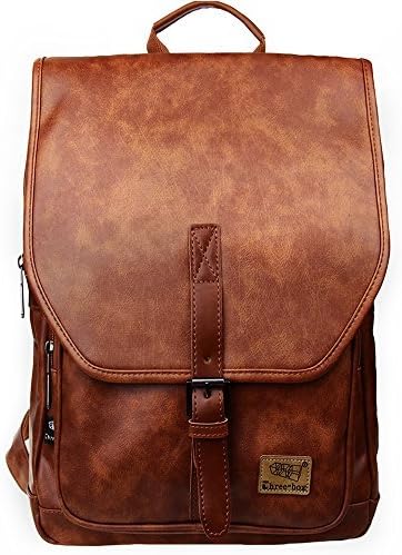 Zebella Leather Backpack PU 14 Inch Laptop Bookbags Purse Fashion Causal Work Daypack College School Bags for Women Men