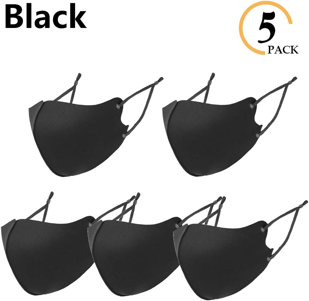 Jaklove Reusable Windproof Dust Masks,Washable 100% Cotton Face Masks,Unisex Black Mouth Mask for Cycling Camping Travel.