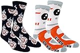 Star Wars Mens Casual Crew Socks 2 Pair Pack BB-8