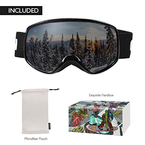 image for AKASO Ski Goggles, Snowboard Goggles Anti-Fog, 100% UV Protection, Dou