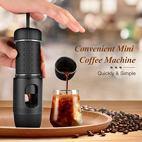 Staresso Máquina de café espresso manual, mini cafetera espresso portátil,  compatible con café molido y nespresso… - La Cafetera