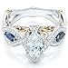 FENDINA Women's Infinity Rings Vintage Pear Cut CZ Twisting Cross Shank Bridal Engagement Wedding Halo Promise Eternity Rings