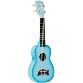 Kala MK-SD-LBLBURST Makala Dolphin Soprano Ukulele - Light Blue Burst