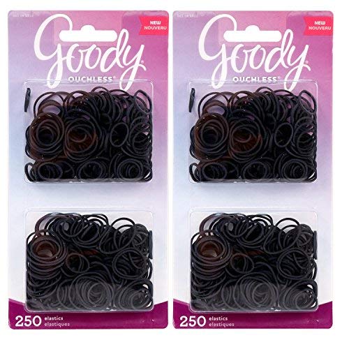 Amazon Com 2 Packs Goody Ouchless Elastics 250pcs Black