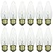Sunlite 40ETC/32/12PK 40W Incandescent Torpedo Tip Chandelier with Crystal Clear Light Bulb and Medium E26 Base (12 Pack)