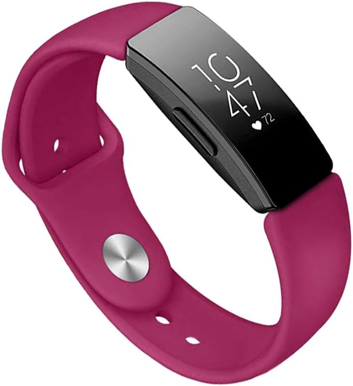 EPYSN Bands Compatible with Fitbit Inspire/Inspire HR,Soft Silicone Sport Band Strap Replacement Wristband Wine Red Small