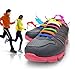 Oumers 3 Pairs Lazy No Tie Silicone Shoelaces, Rubber Elastic Slip Sneaker Shoe Laces Running Shoelaces Athletic Shoe Laces 16pc/Pair, 1 Pair Black + 1 Pair White + 1 Pair Multi Color